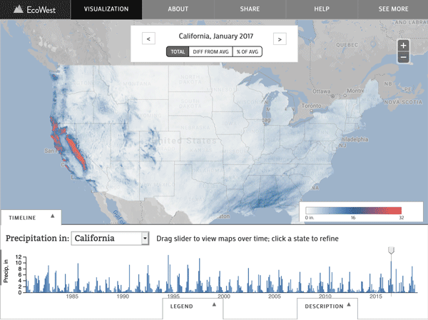 precipitation dashboard map