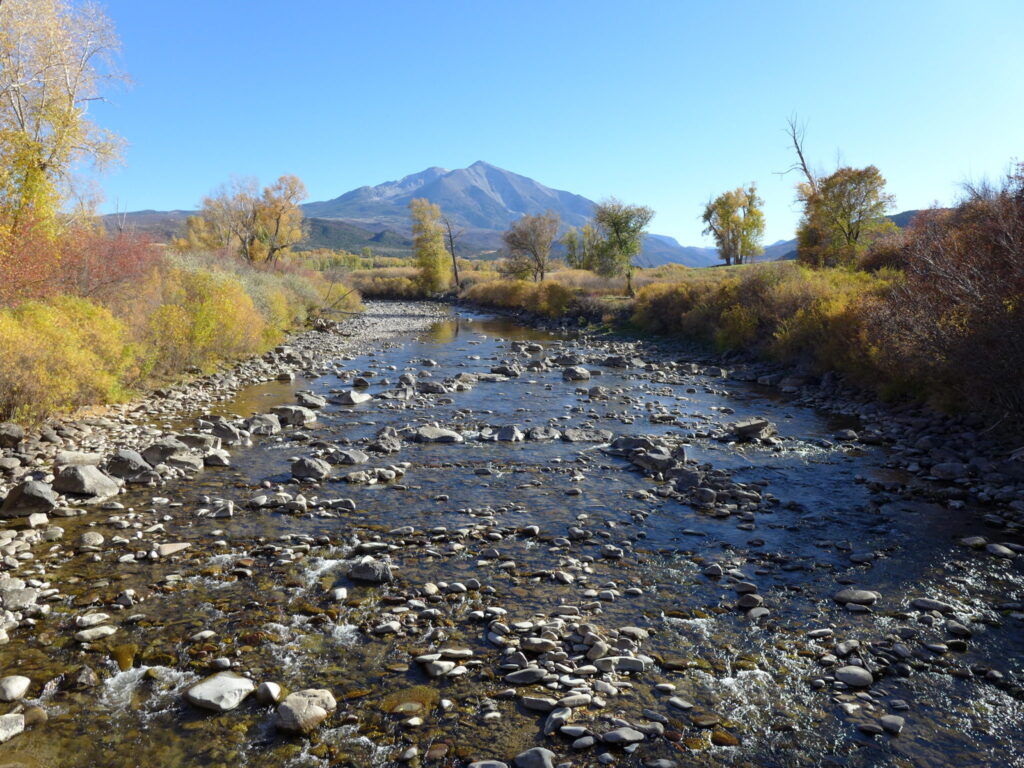 The Crystal River at the fish hatchery just south of Carbondale