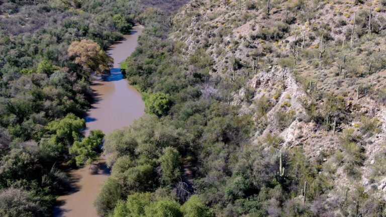 Drone videos and photos: Gila River near Winkelman, Arizona