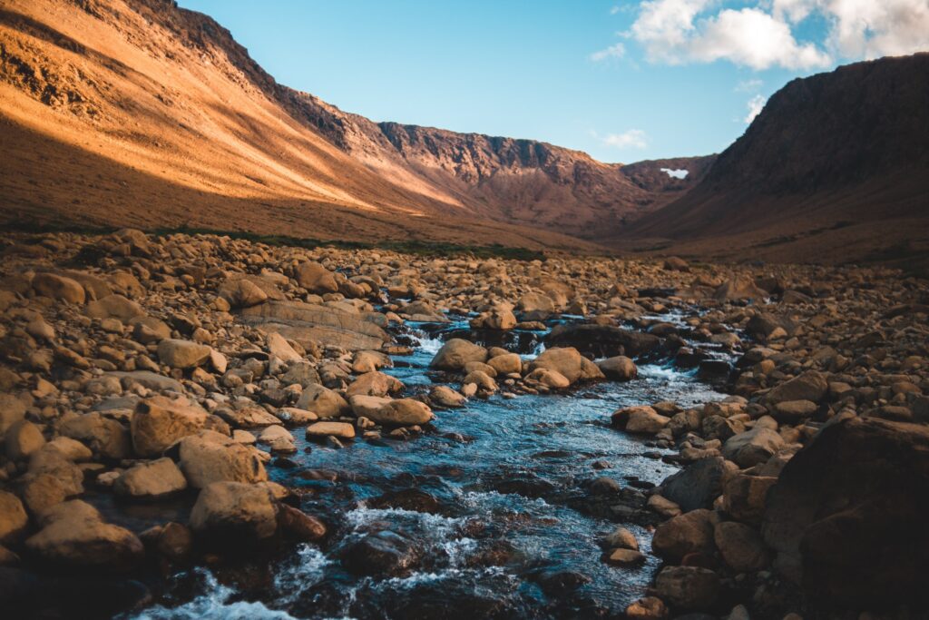 A stream in the Rocky Mountains. Photo by Erik Mclean on Unsplash