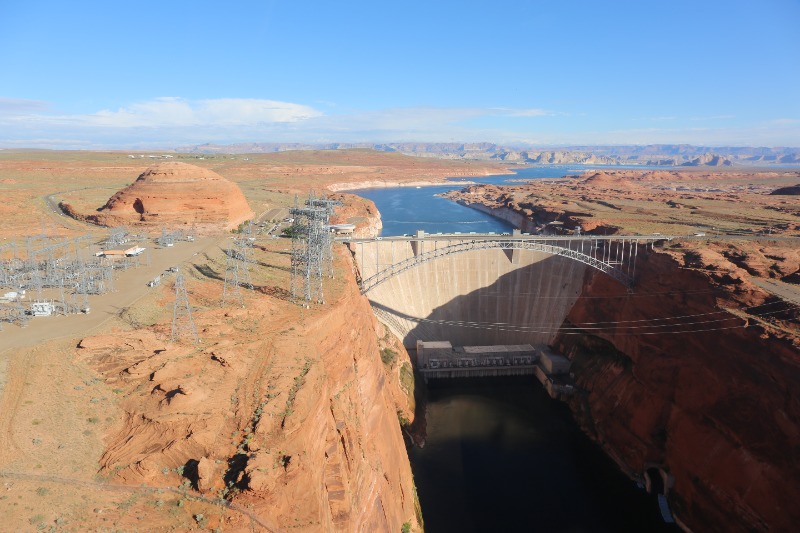 Lake Powell's Glen Canyon Dam is used to produce hydropower that is delivered over a 17,000-mile transmission grid, reaching six states and 5 million people. Photo courtesy Western Area Power Administration