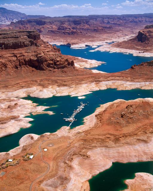 Water users are urgently trying to keep Lake Powell on the Utah-Arizona border from dropping to a point where Glen Canyon Dam can no longer generate electricity. (Source: Bureau of Reclamation)
